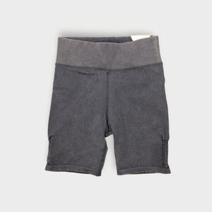 Aerie Offline Women Bike Shorts Sz M Faded Black Ribbed Seamless High Rise